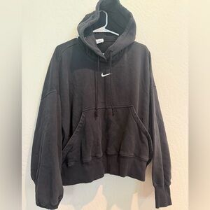 Nike black Hoodie with White Logo
